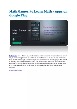 math games to learn math apps on google play