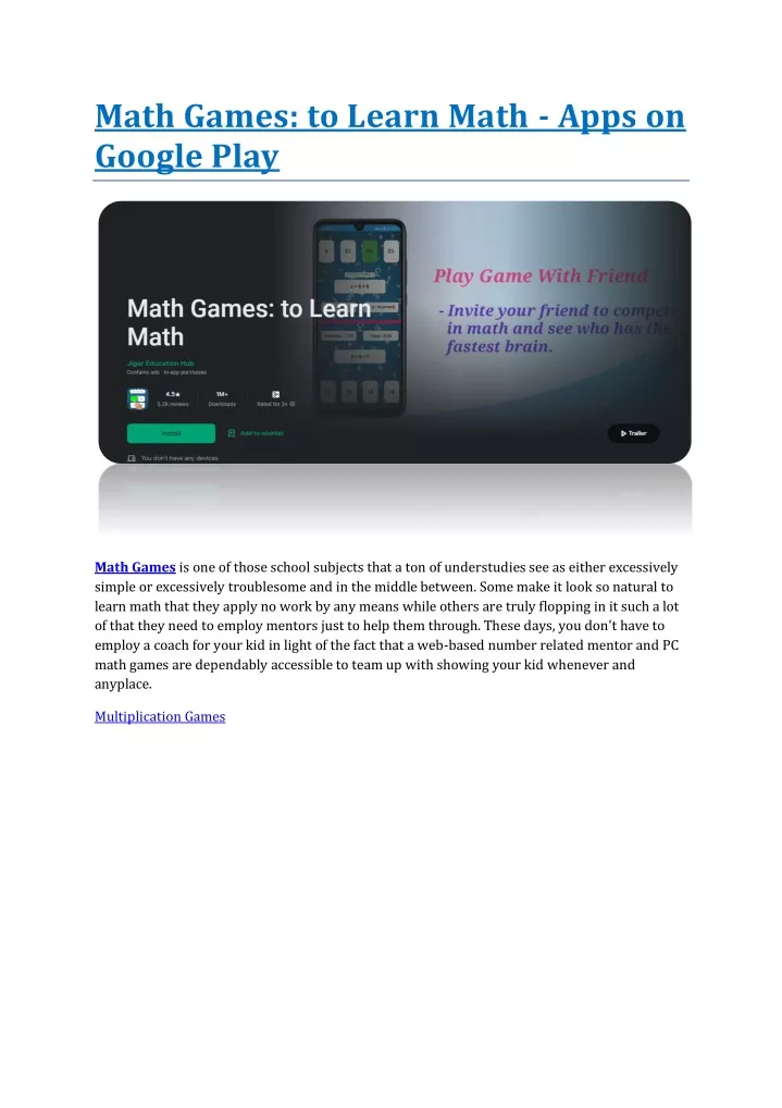 math games to learn math apps on google play