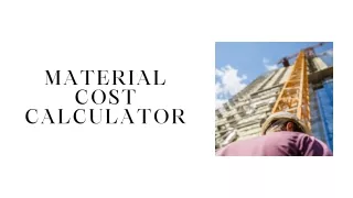 material cost calculator
