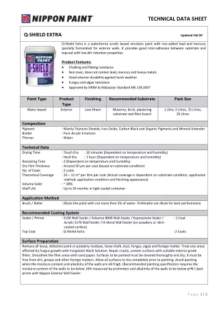 technical data sheet