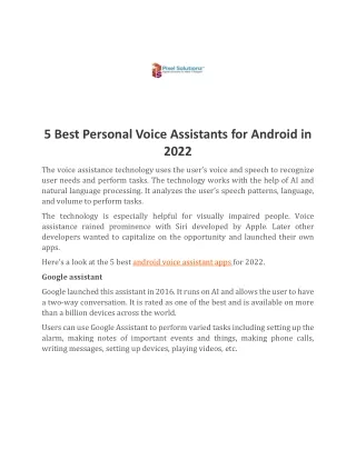 5 Best Personal Voice Assistants for Android in 2022