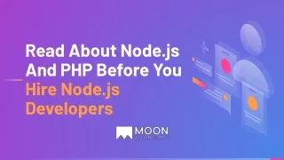 Read About Node.js And PHP Before You Hire Node.js Developers