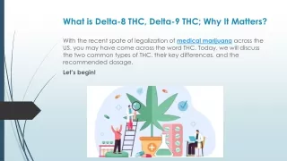 What is Delta-8 THC, Delta-9 THC?