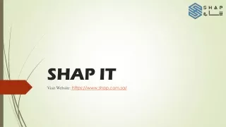 SHAP IT, We are Leading SAP IT solutions company in Saudi Arabia