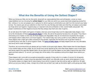 what are the benefits of using the softest diaper