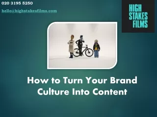 How to Turn Your Brand Culture Into Content