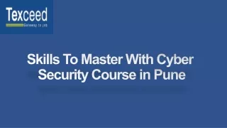 Cyber Security Course in Pune - Texceed