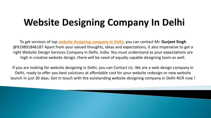to get services of top website designing company