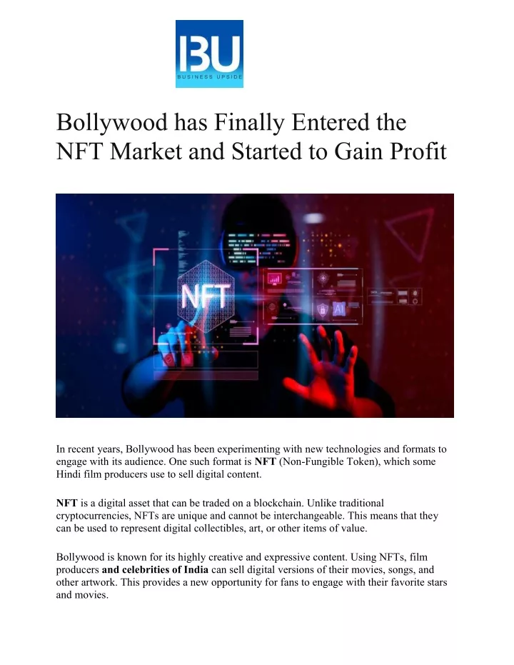 bollywood has finally entered the nft market