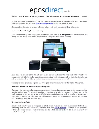 how can retail epos system can increase sales