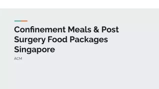 confinement meals post surgery food packages