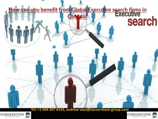 How can you benefit from Global Executive search firms in Canada