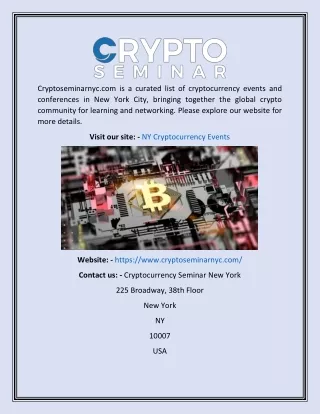 Ny Cryptocurrency Events  Cryptoseminarnyc.com