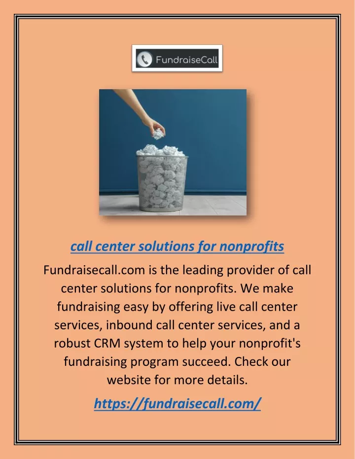 call center solutions for nonprofits