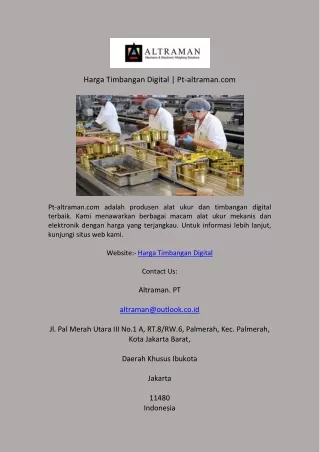 Harga Timbangan Digital | Pt-altraman.com