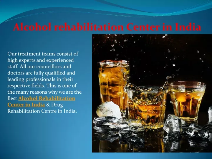 alcohol rehabilitation center in india