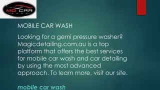 Mobile Car Wash  Magicdetailing.com.au