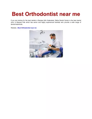 Best Orthodontist near me