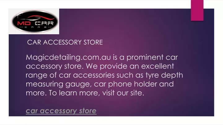 car accessory store