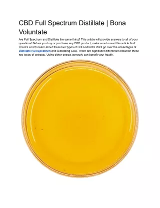 cbd full spectrum distillate bona voluntate