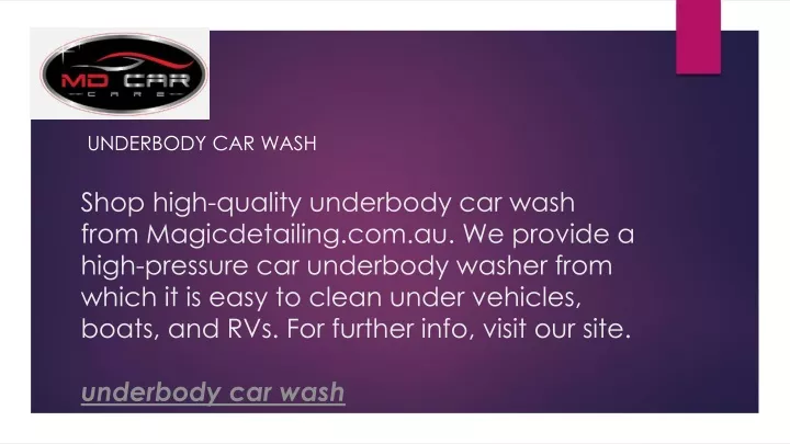 underbody car wash