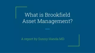 What is Brookfield Asset Management