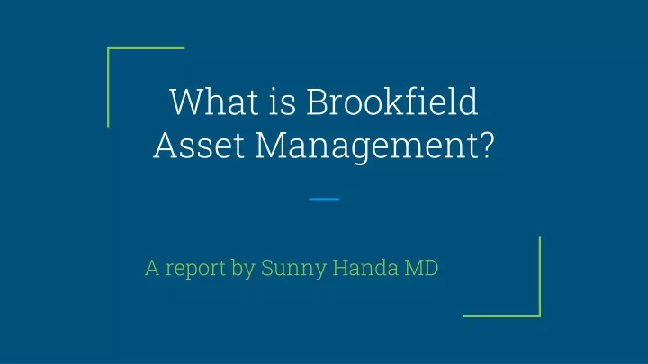 what is brookfield asset management