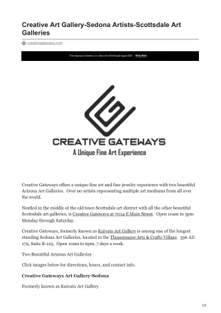 creativegateways.com-Creative Art Gallery-Sedona Artists-Scottsdale Art Galleries