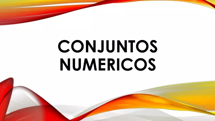 conjuntos numericos