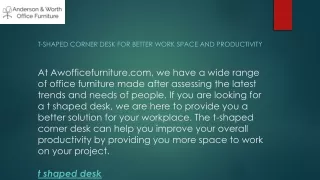 t shaped corner desk for better work space and productivity