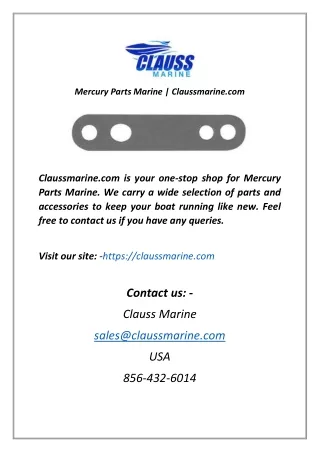 mercury parts marine claussmarine com