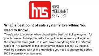 what is best point of sale system everything