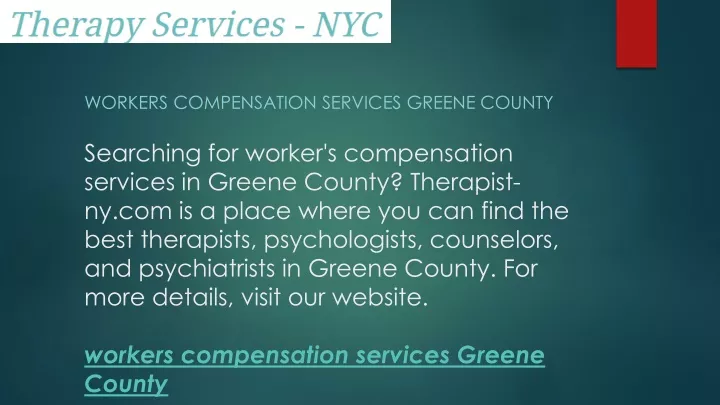 workers compensation services greene county