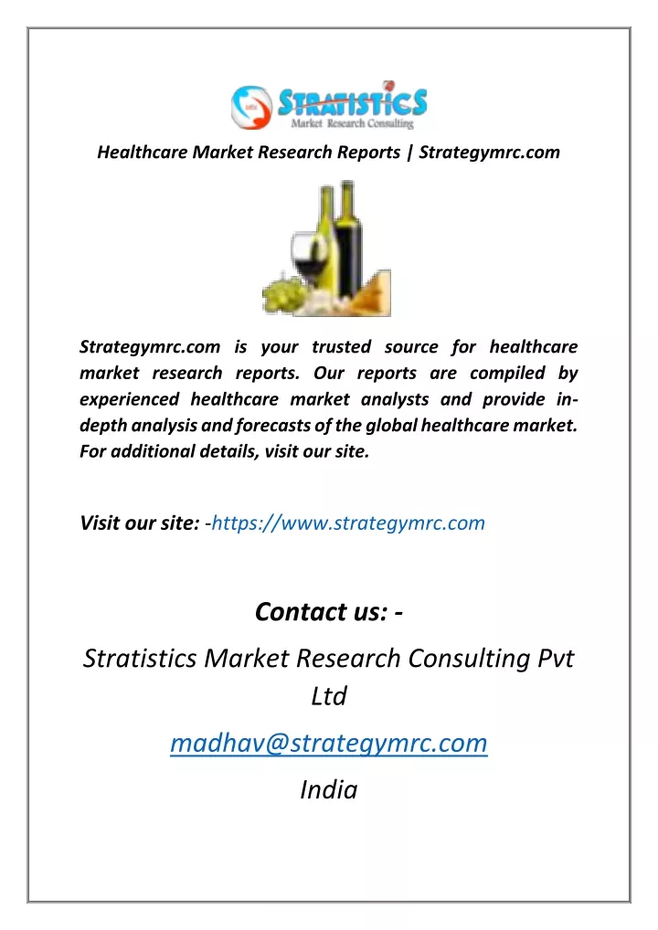 healthcare market research reports strategymrc com