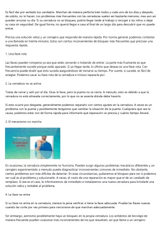Trucos importantes de cerrajería en 2022