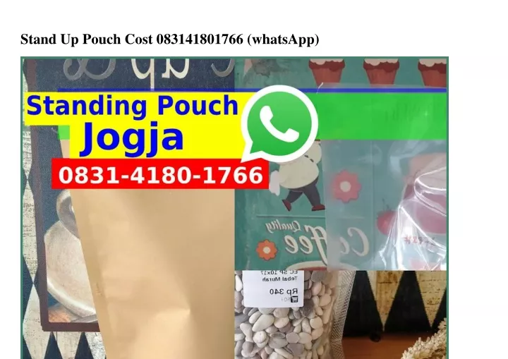 stand up pouch cost 083141801766 whatsapp