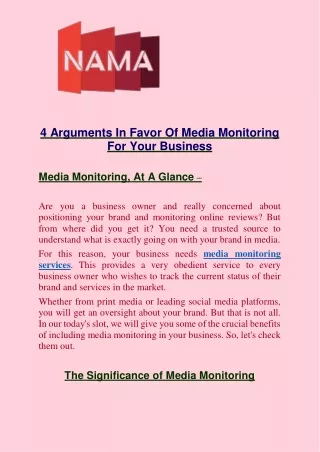 4 Arguments In Favor Of Media Monitoring For Your Business