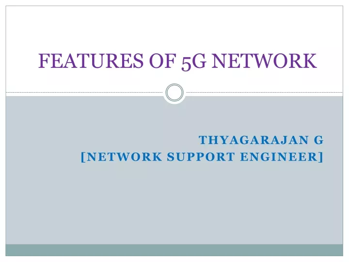 features of 5g network