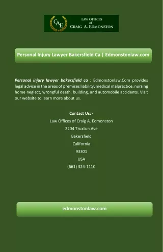 Personal Injury Lawyer Bakersfield Ca | Edmonstonlaw.com