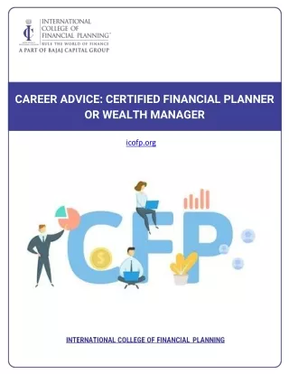 Career Advice Certified Financial Planner or Wealth Manager