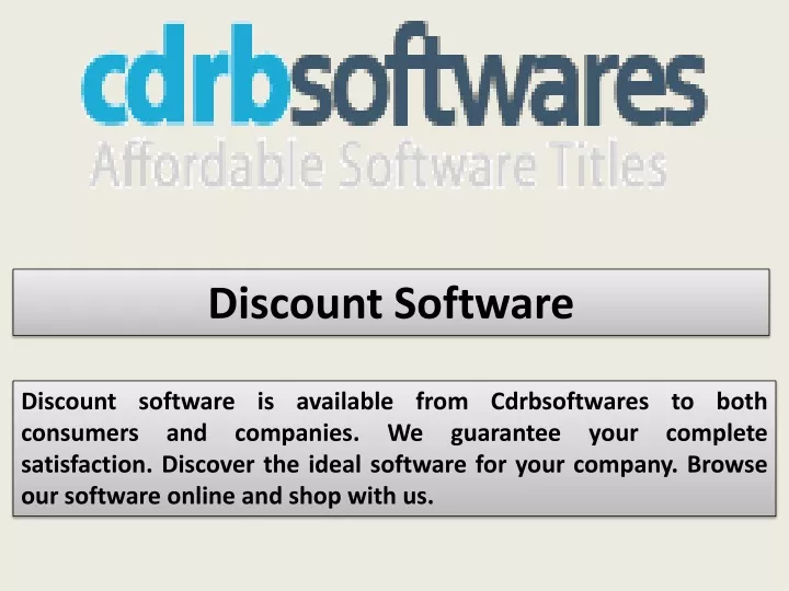 discount software