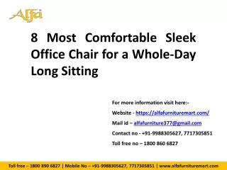 8 Most Comfortable Sleek Office Chair for a Whole-Day Long Sitting