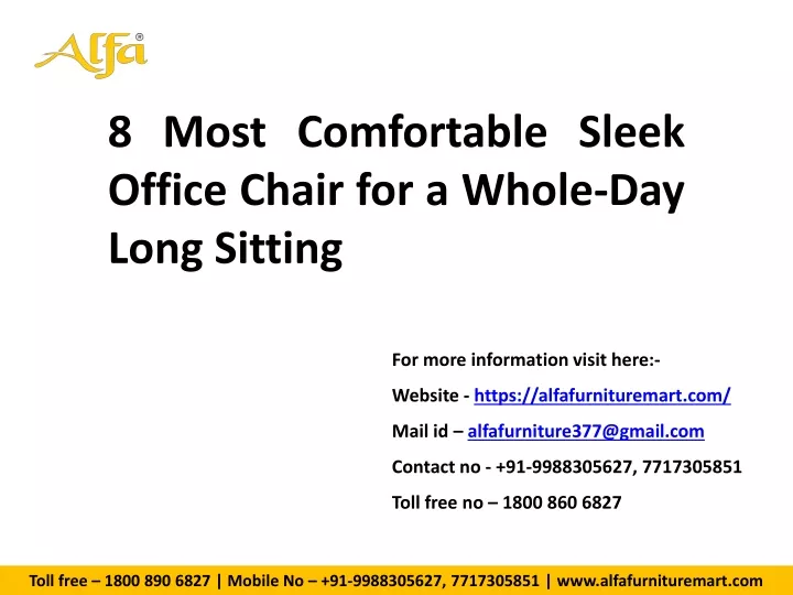 8 most comfortable sleek office chair for a whole