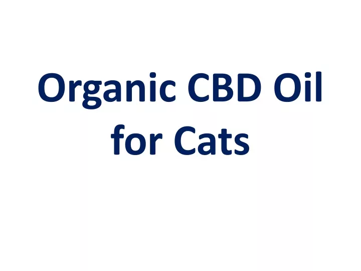 organic cbd oil for cats