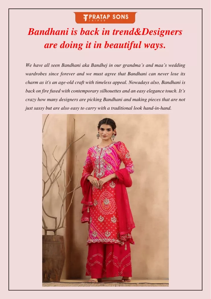 bandhani is back in trend designers are doing