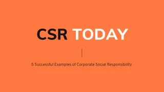 5 Successful Examples of Corporate Social Responsibility