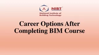 Career Options After Completing BIM Course