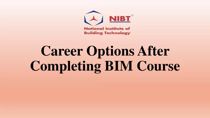 career options after completing bim course