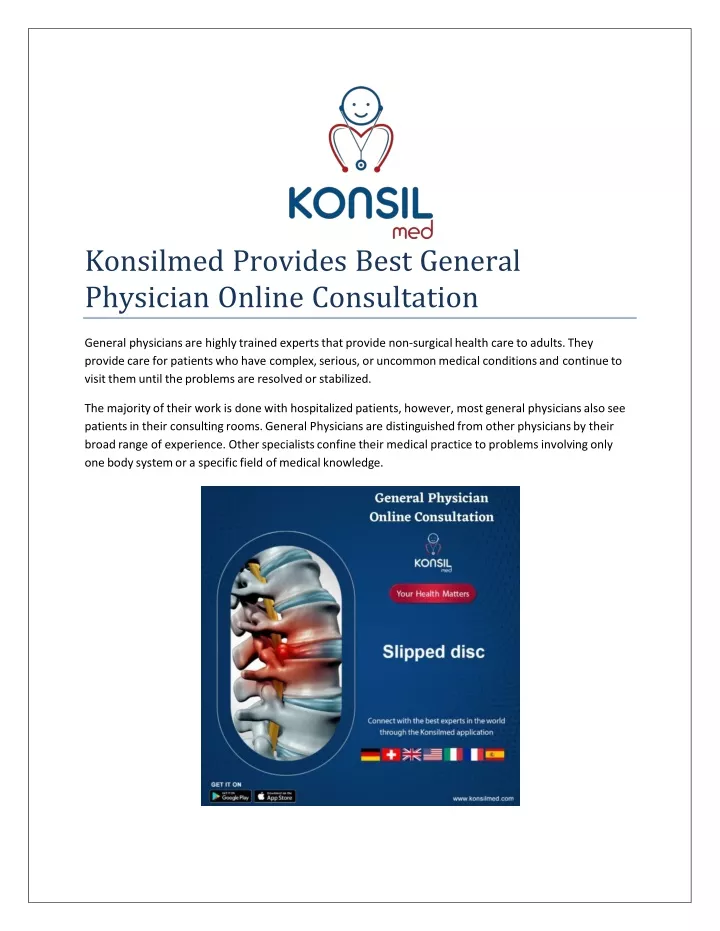 konsilmed provides best general physician online consultation