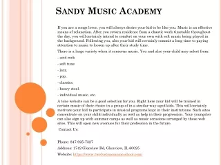 sandy music academy